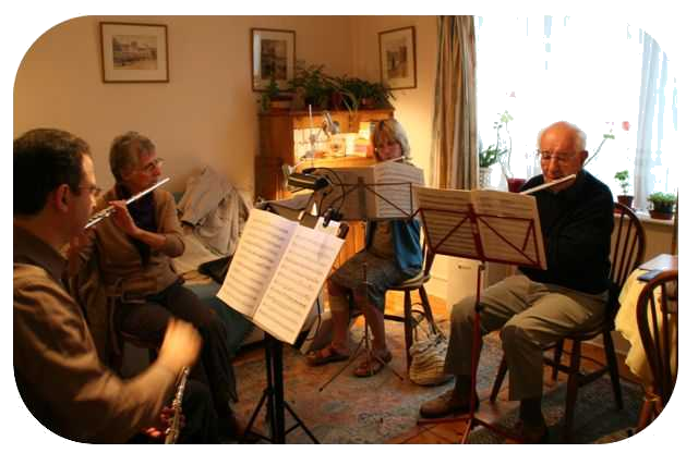 Roundhay Music flute ensemble performing together
